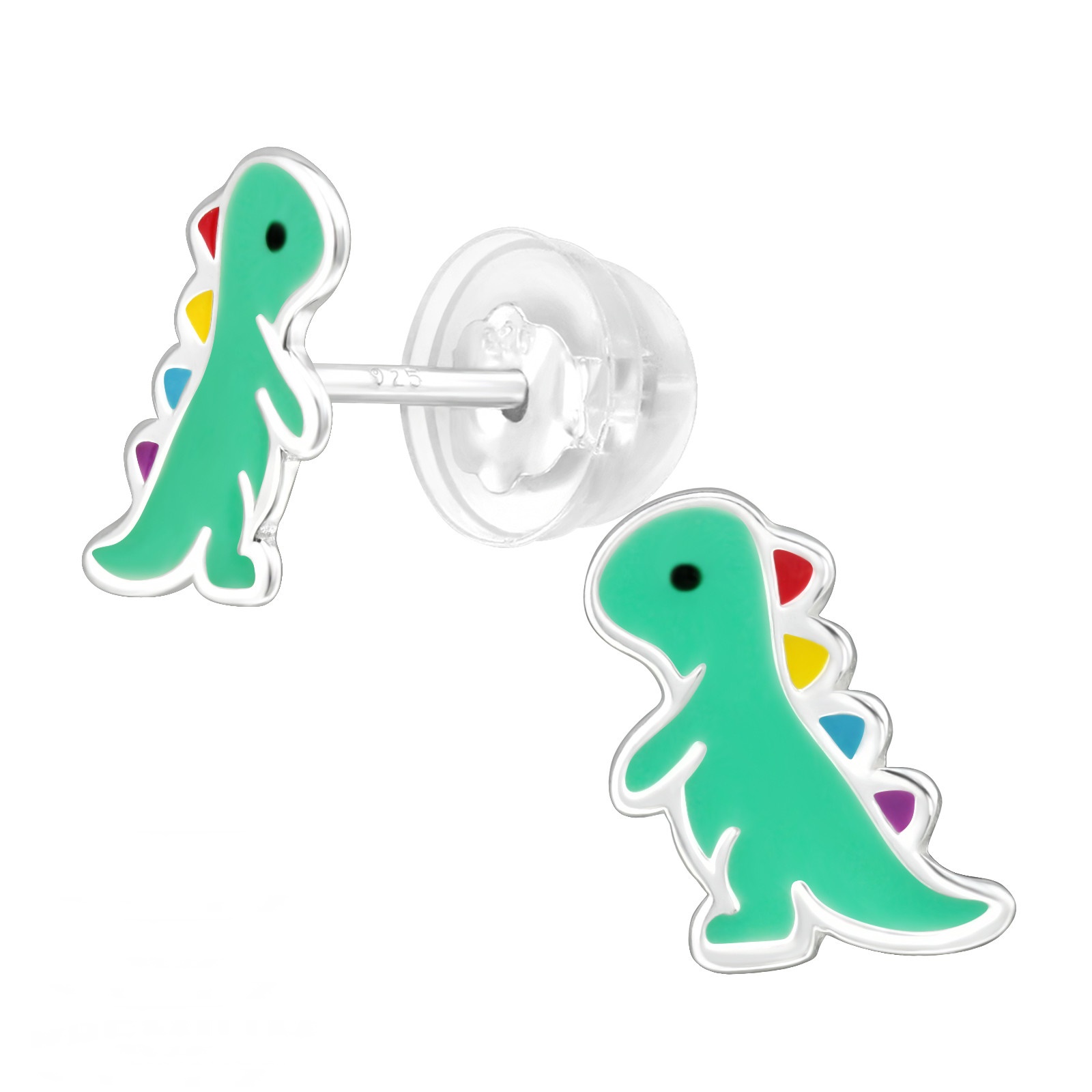Olivie Stříbrné náušnice DINOSAURUS 8177