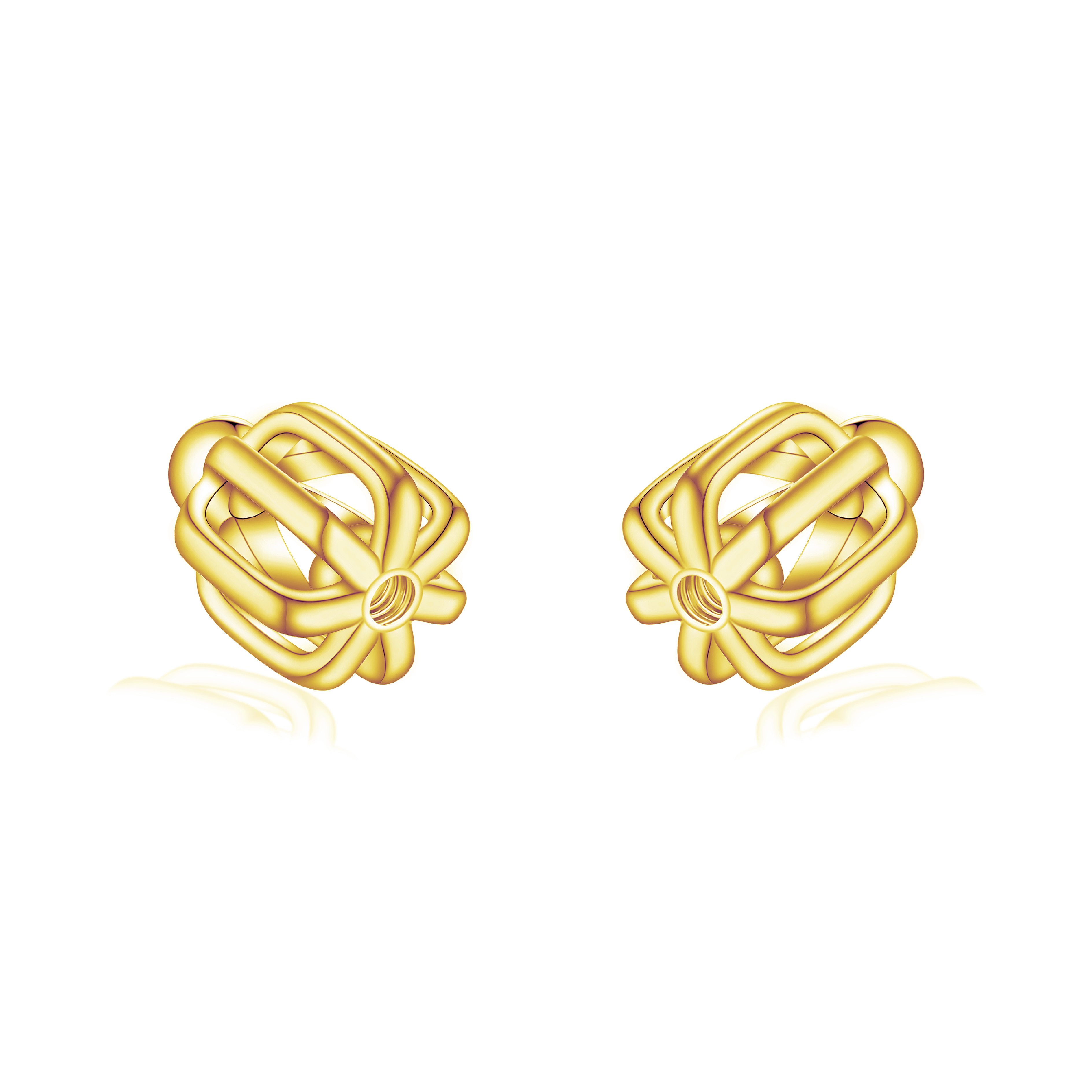 OLIVIE Stříbrný ŠROUBEK SISSI GOLD 8375 Ag 925; ≤0,4 g.