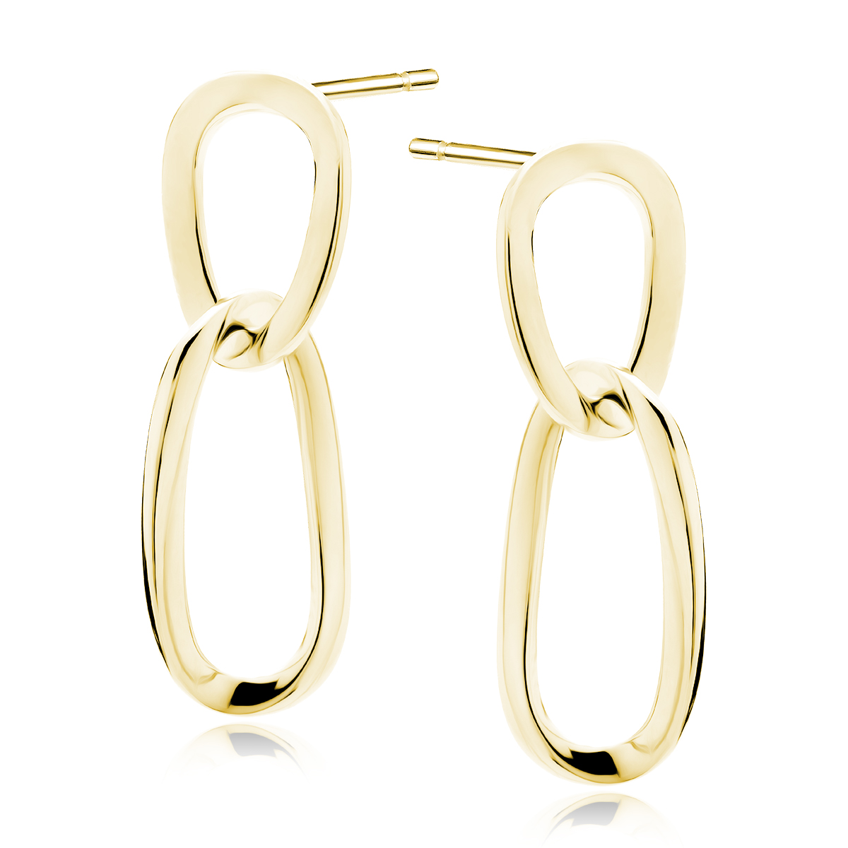 OLIVIE  Stříbrné náušnice ŘETĚZ GOLD 8458 Ag 925; ≤1,9 g.