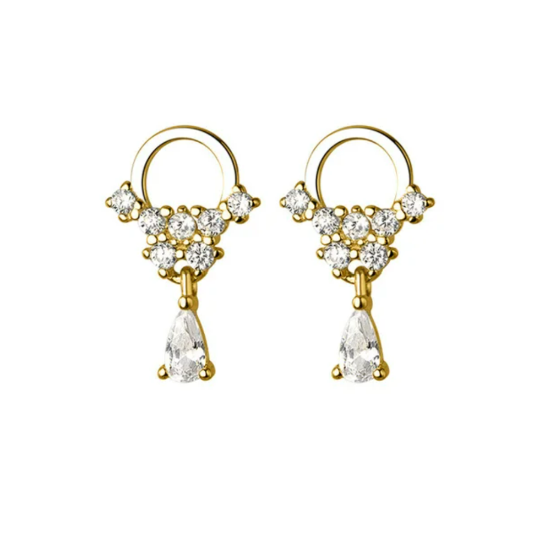 OLIVIE Stříbrné náušnice ZARA GOLD 8694 Ag 925; ≤0,8 g.