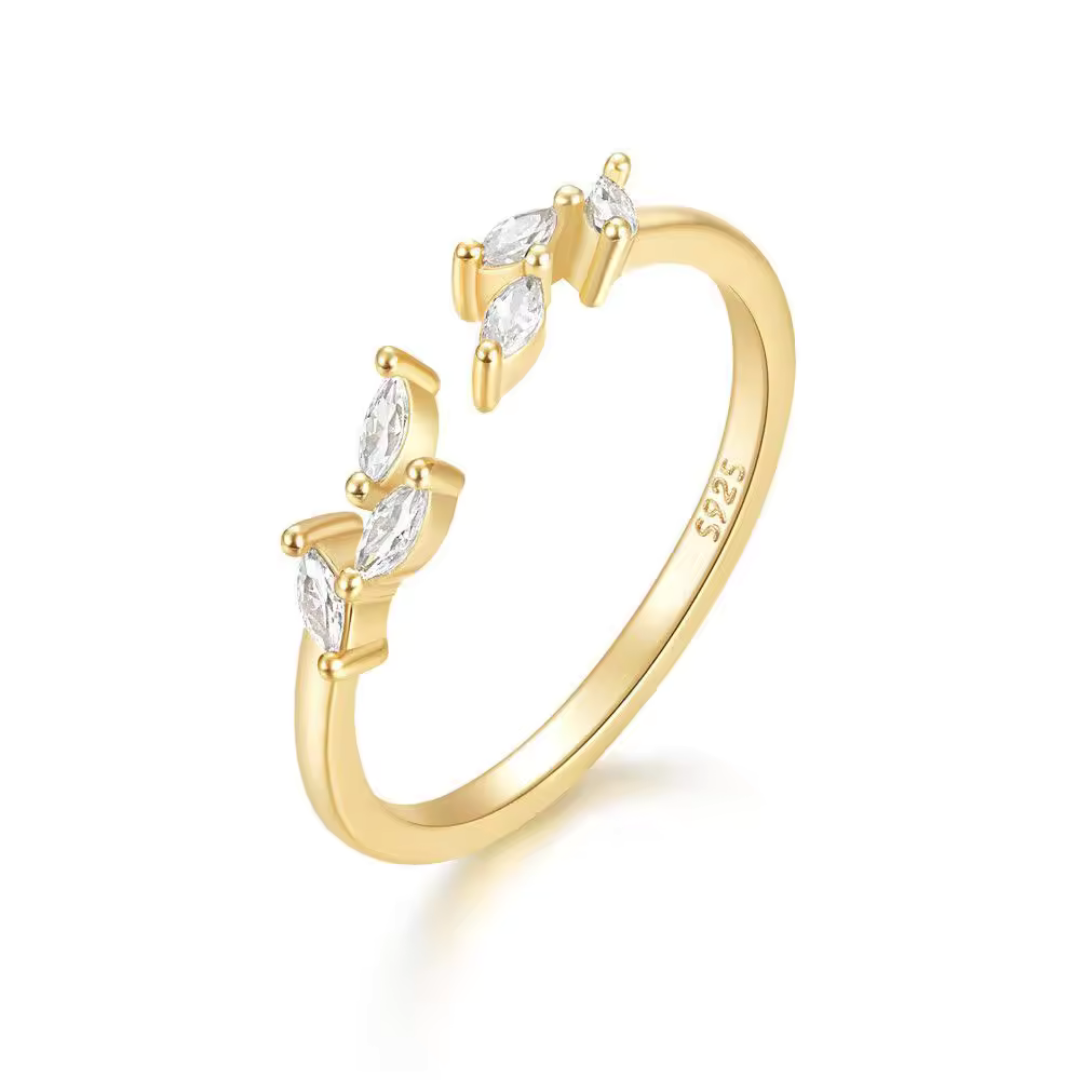 OLIVIE Stříbrný nastavitelný prsten GOLD 8707 Ag 925; ≤1,2 g.
