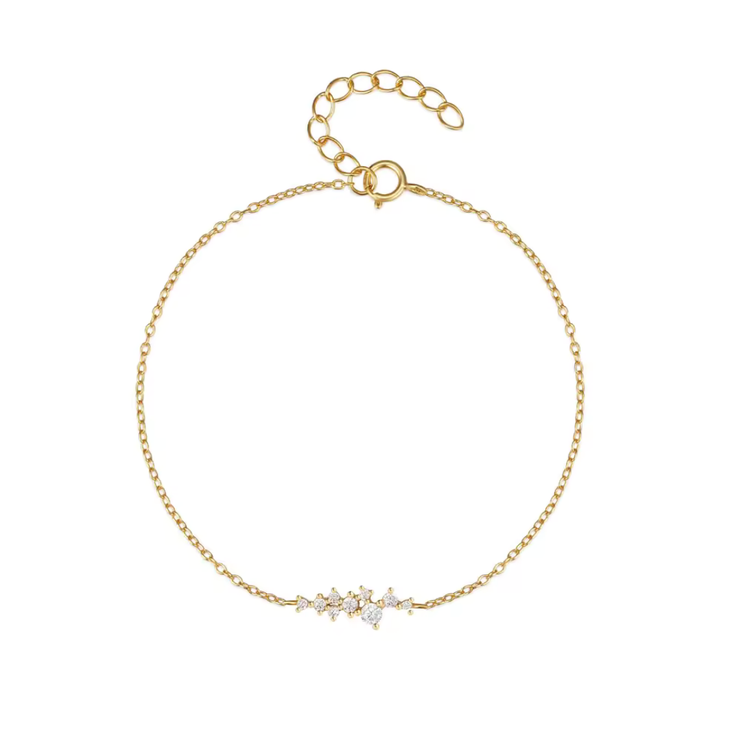 OLIVIE Stříbrný něžný náramek GOLD 8713 Ag 925; ≤1,0 g.