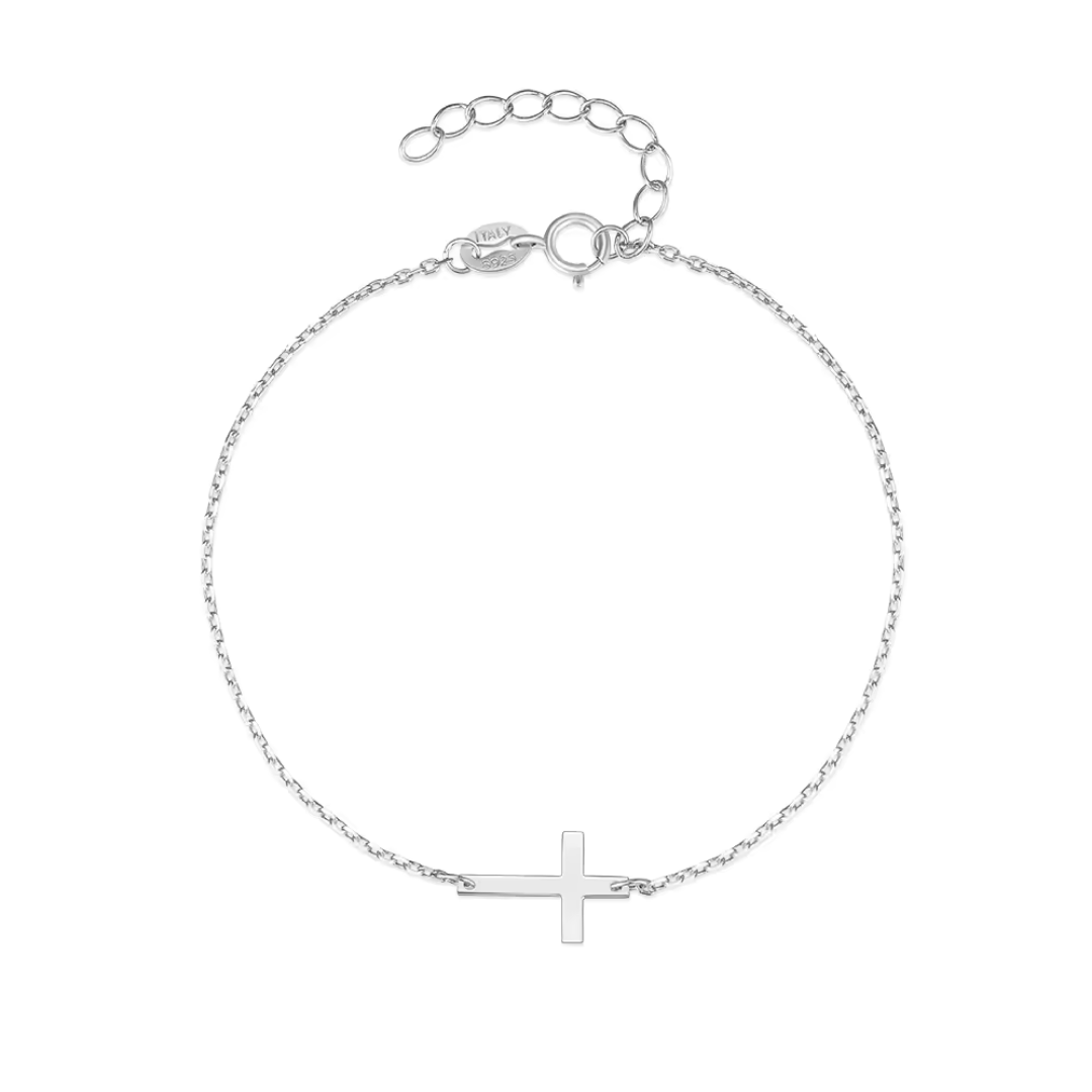 OLIVIE Stříbrný náramek KŘÍŽEK 8716 Ag 925; ≤0,8 g.