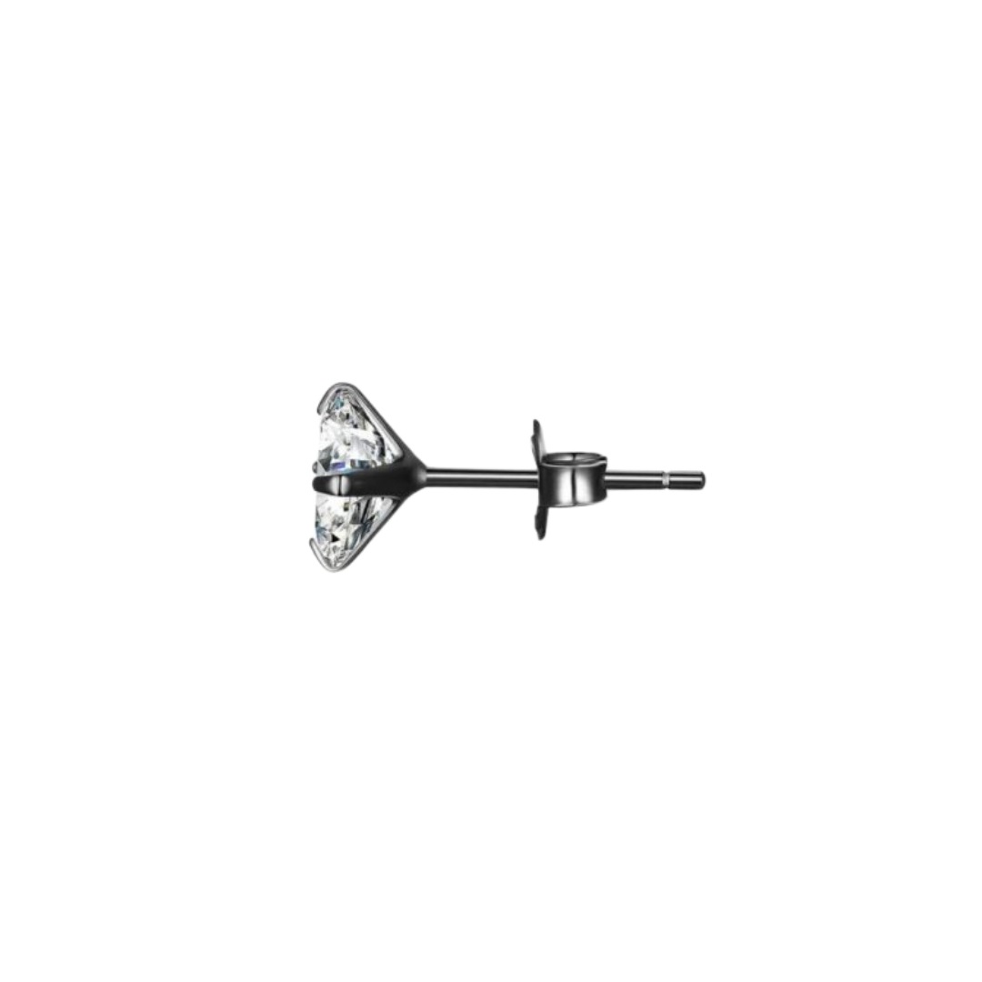 OLIVIE Stříbrná náušnice 6 mm ZORA BLACK 1 ks 8749 Ag 925; ≤0,4 g.