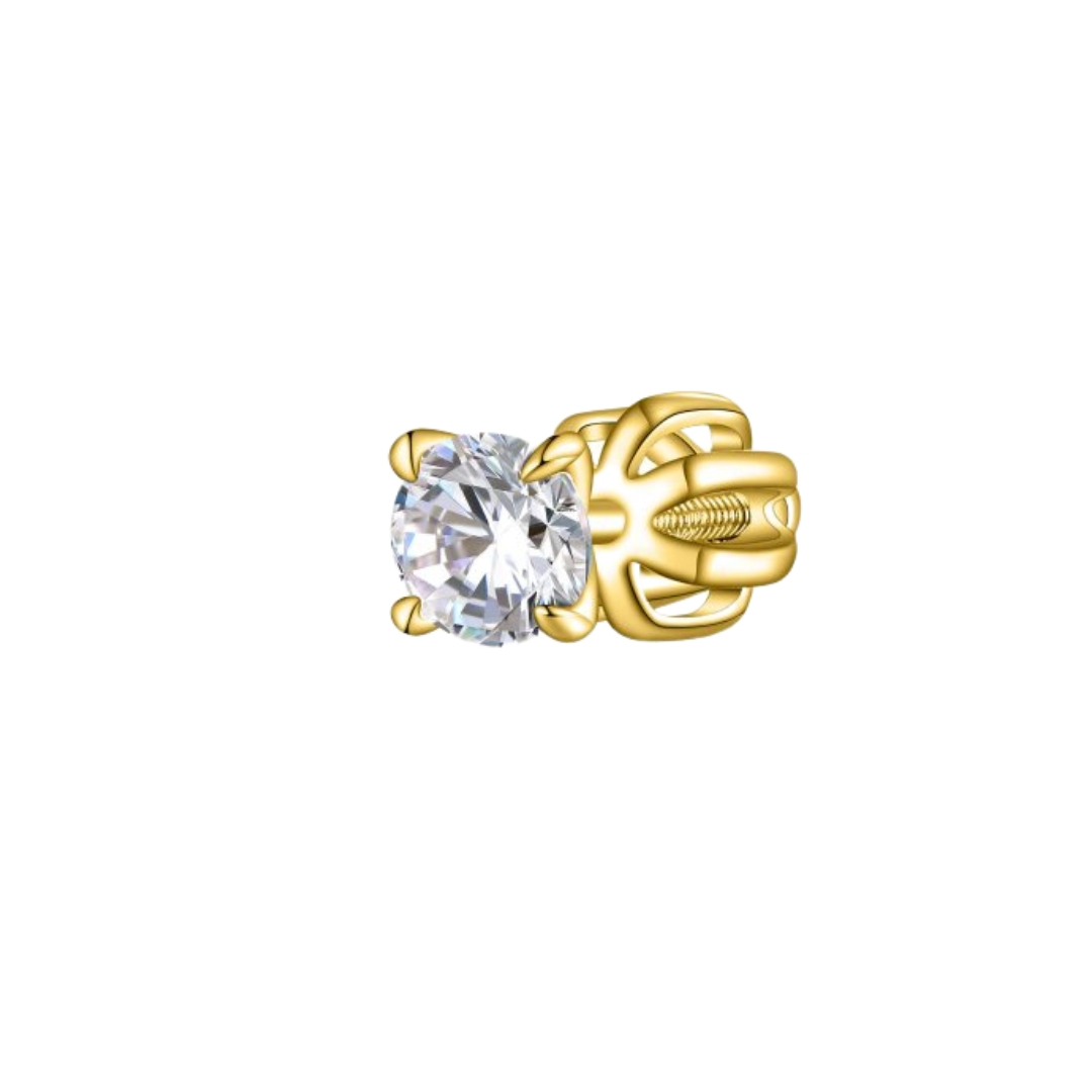 OLIVIE Stříbrná 4mm náušnice PIPPI GOLD 1 ks 8764 Ag 925; ≤0,5 g.