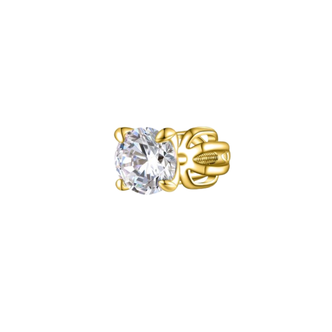 OLIVIE Stříbrná 5mm náušnice PIPPI GOLD 1 ks 8765 Ag 925; ≤0,6 g.