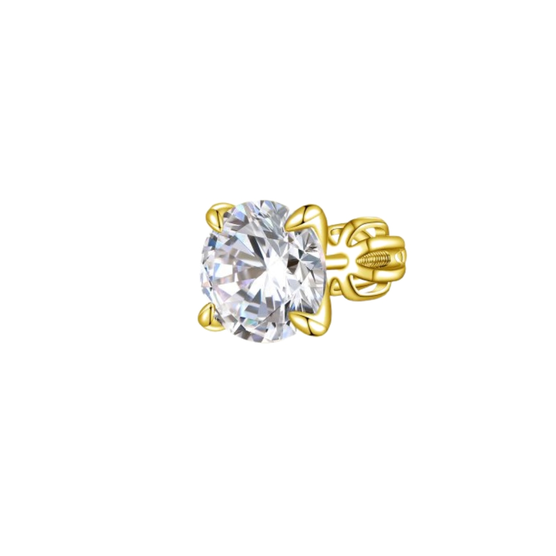OLIVIE Stříbrná 8mm náušnice PIPPI GOLD 1 ks 8768 Ag 925; ≤1,45 g.