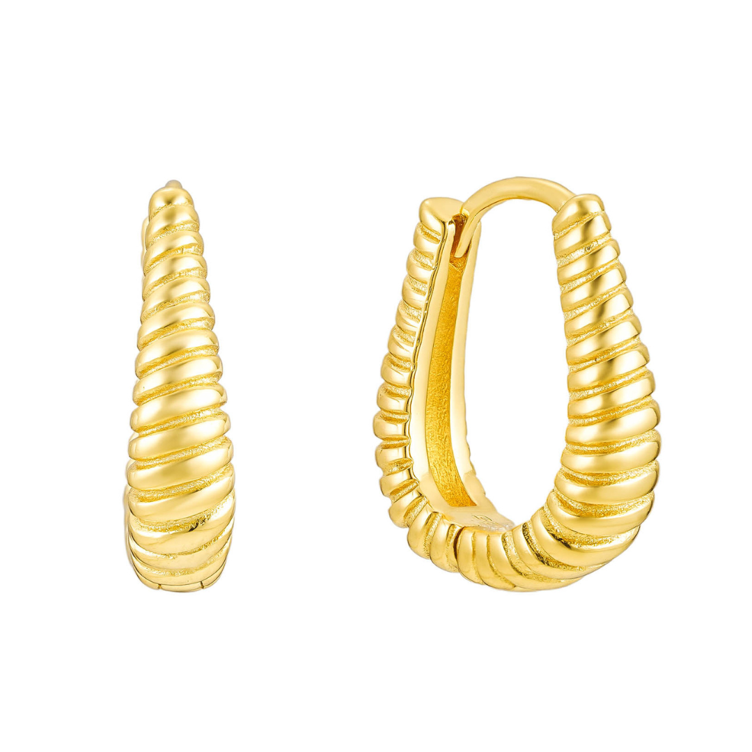 OLIVIE Stříbrné náušnice CROISSANT GOLD 8795 Ag 925; ≤4,2 g.