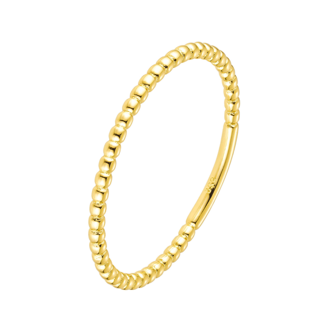 Olivie Stříbrný kuličkový prstýnek GOLD 8818 Velikost prstenů: 9 (EU: 59-61)