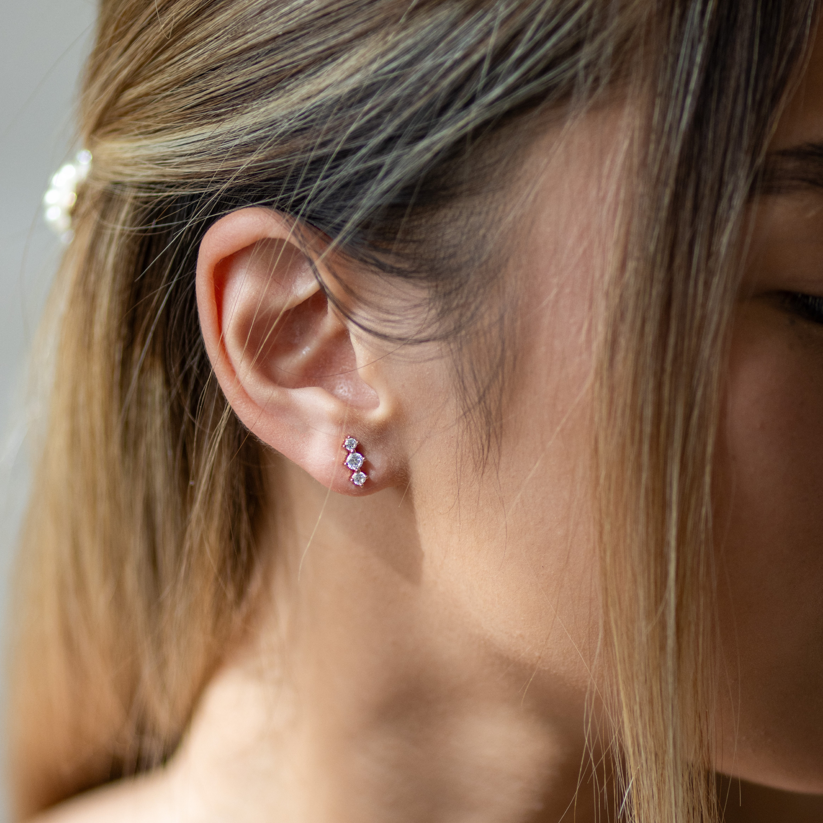 OLIVIE Stříbrné náušnice 4 ks ROSE 8838 Ag 925; ≤2,0 g.