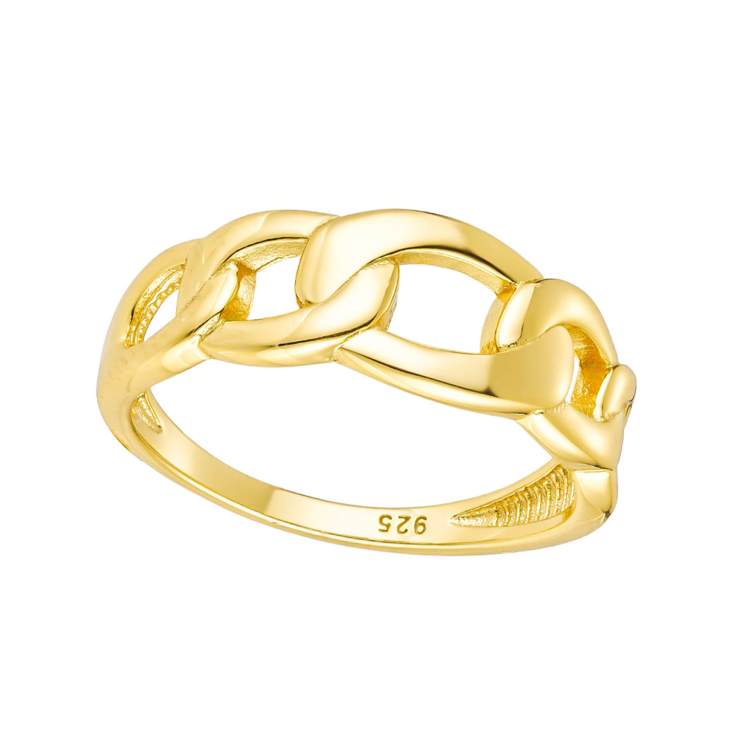 Olivie Stříbrný prsten ŘETĚZ GOLD 8845 Velikost prstenů: 8 (EU: 57-58)