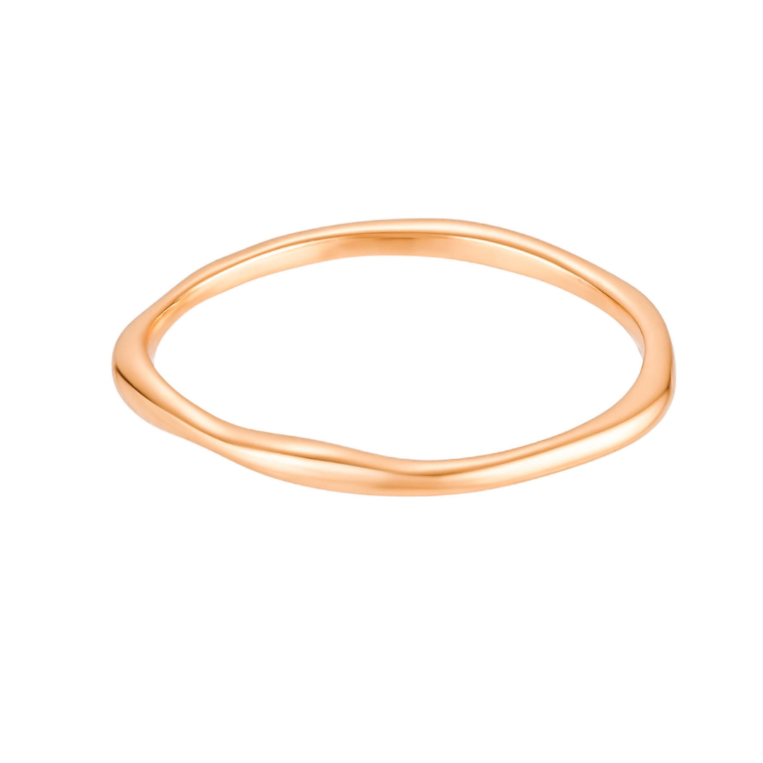 OLIVIE Stříbrný prsten VLNKA ROSE 8856 Velikost prstenů: 9 (EU: 59-61) Ag 925; ≤0,8 g.