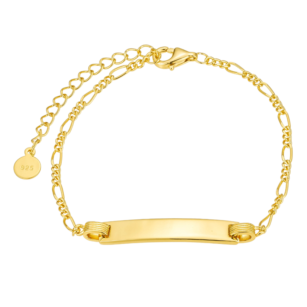 OLIVIE Stříbrný náramek s destičkou GOLD 8876 Ag 925; ≤3,5 g.
