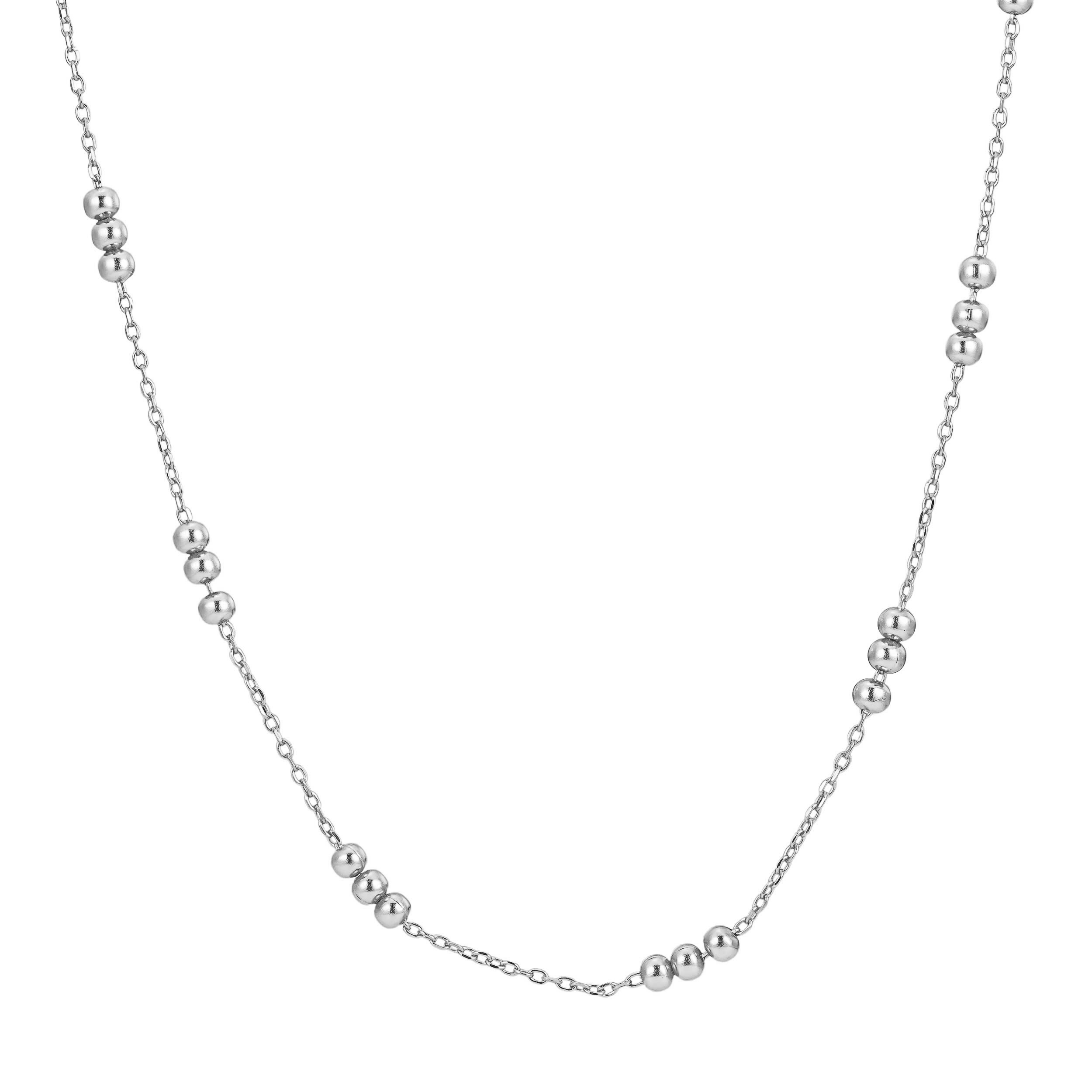 Olivie Stříbrný náhrdelník s kuličkami 8885