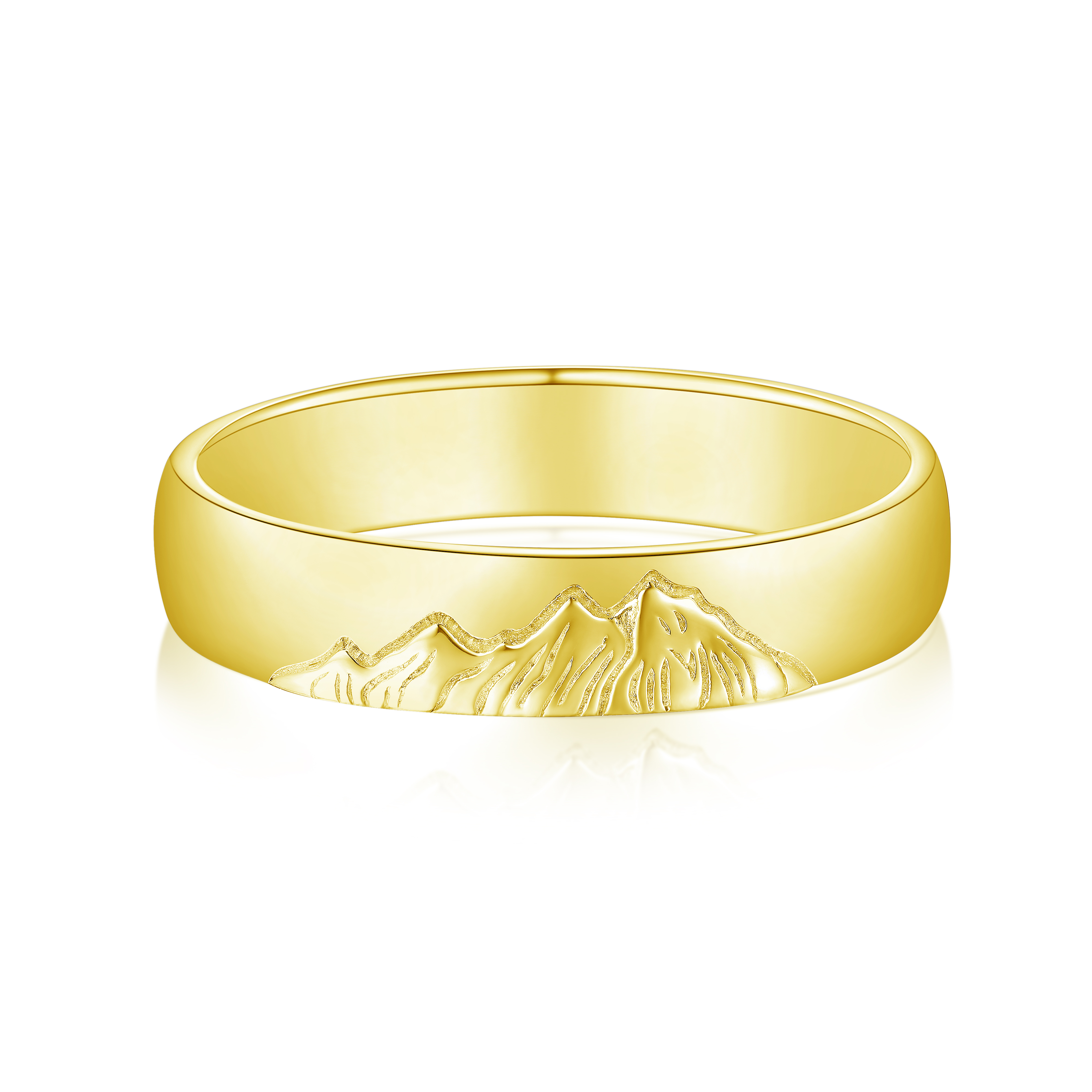 OLIVIE Snubní stříbrný prsten HORY GOLD 8893 Velikost prstenů: 13 (EU: 71), Pohlaví: Pánské Ag 925; ≤2,6 g.