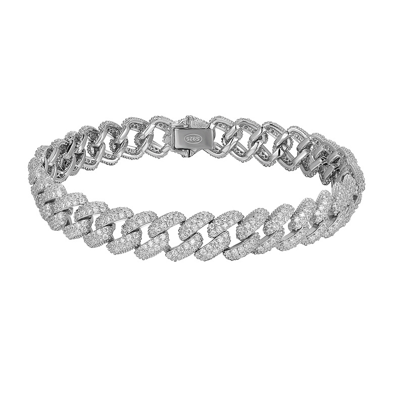 Olivie Unikátní stříbrný 18cm náramek 8896