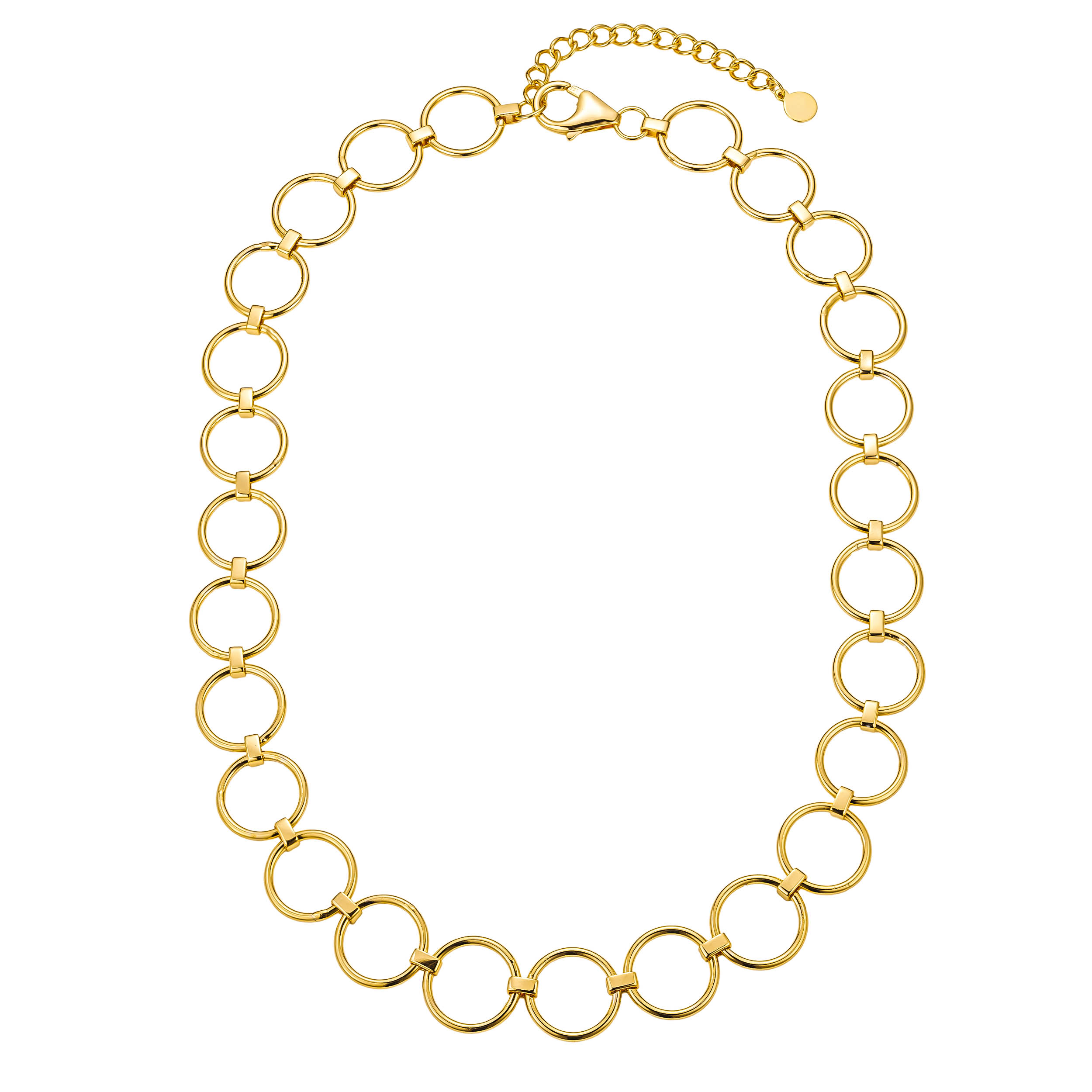 OLIVIE Stříbrný kroužkový náhrdelník GOLD 8952 Ag 925; ≤24,5 g.