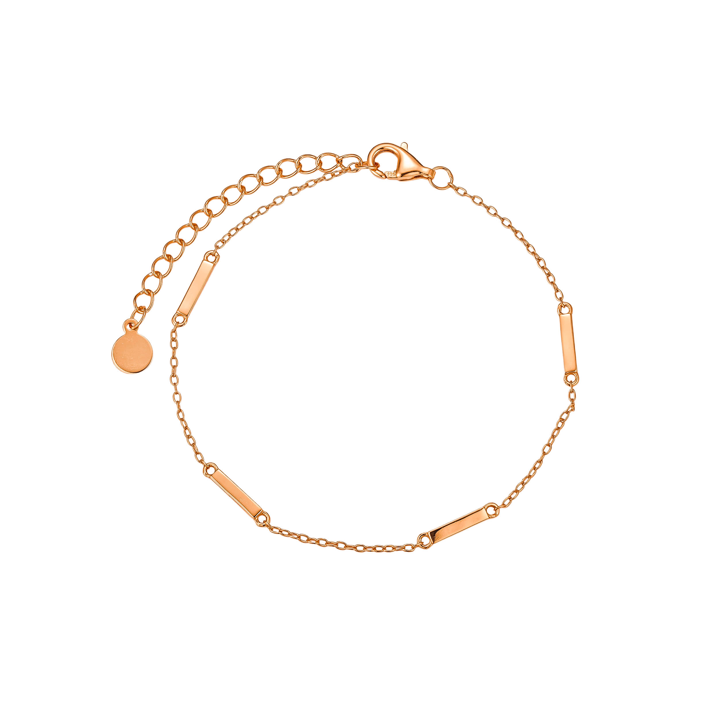 OLIVIE Stříbrný řetízkový náramek ROSE 8955 Ag 925; ≤1,5 g.