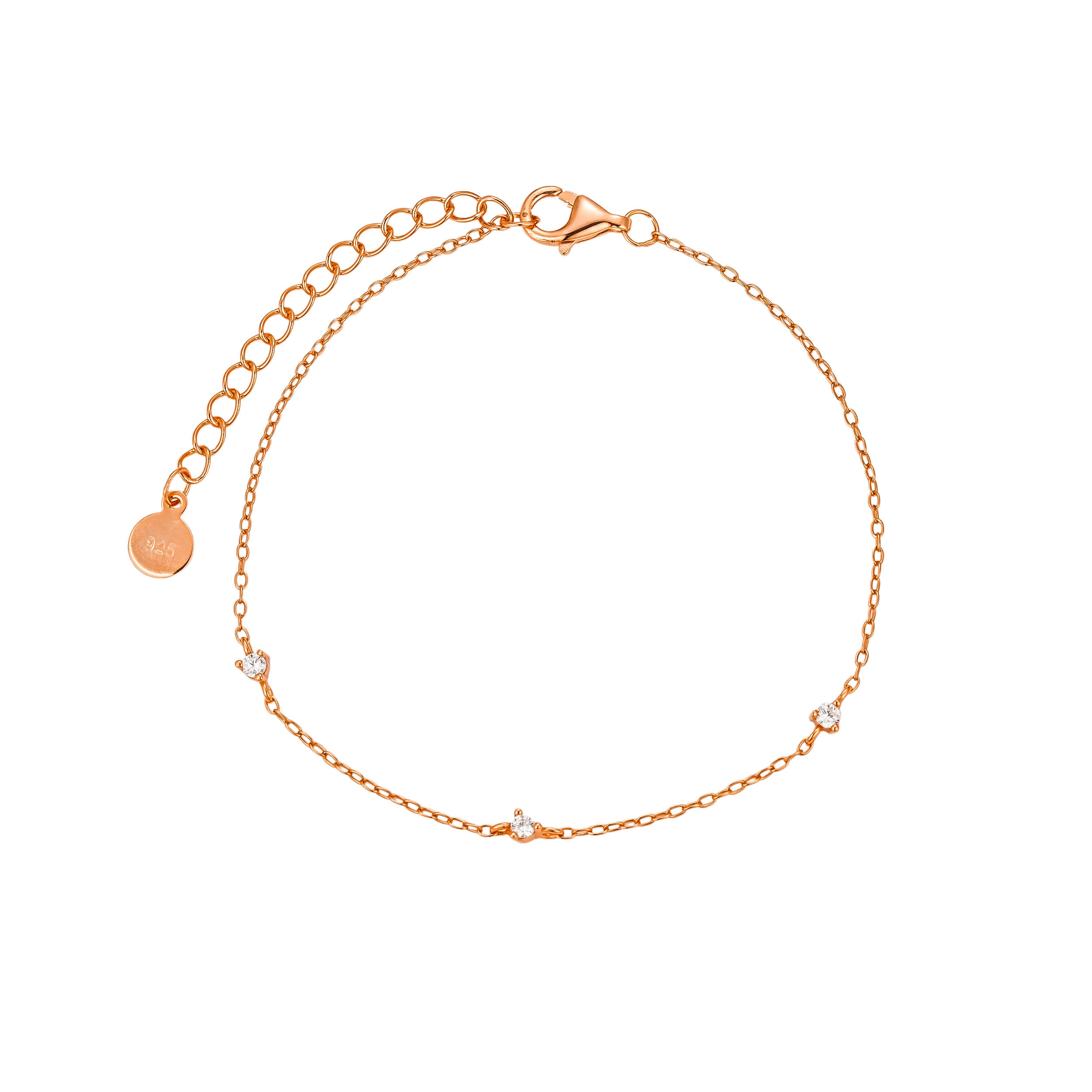 OLIVIE Stříbrný náramek TŘI SESTRY ROSE 8961 Ag 925; ≤1,2 g.