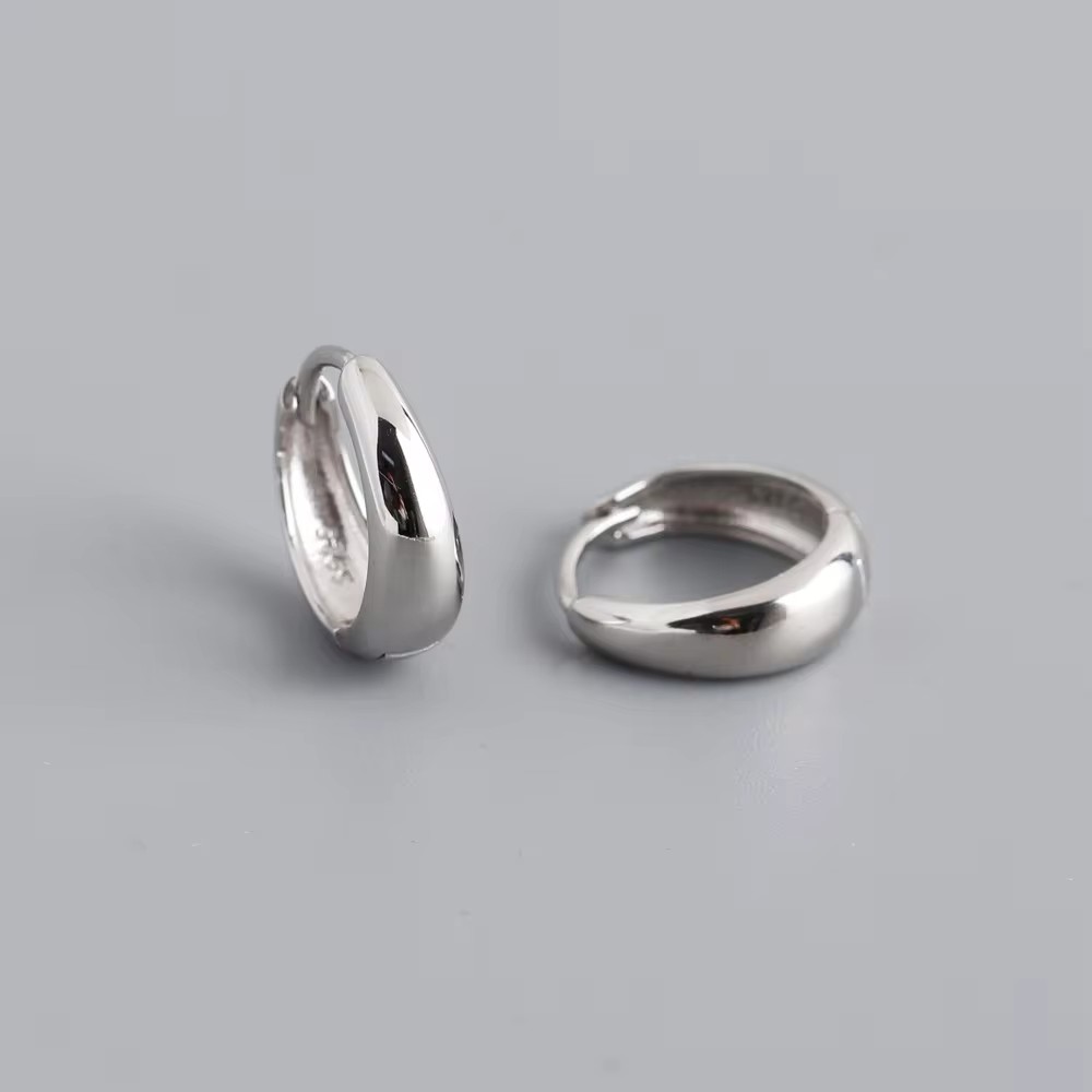 OLIVIE Stříbrné 12,5mm náušnice GOLD 9030 Ag 925; ≤1,7 g.