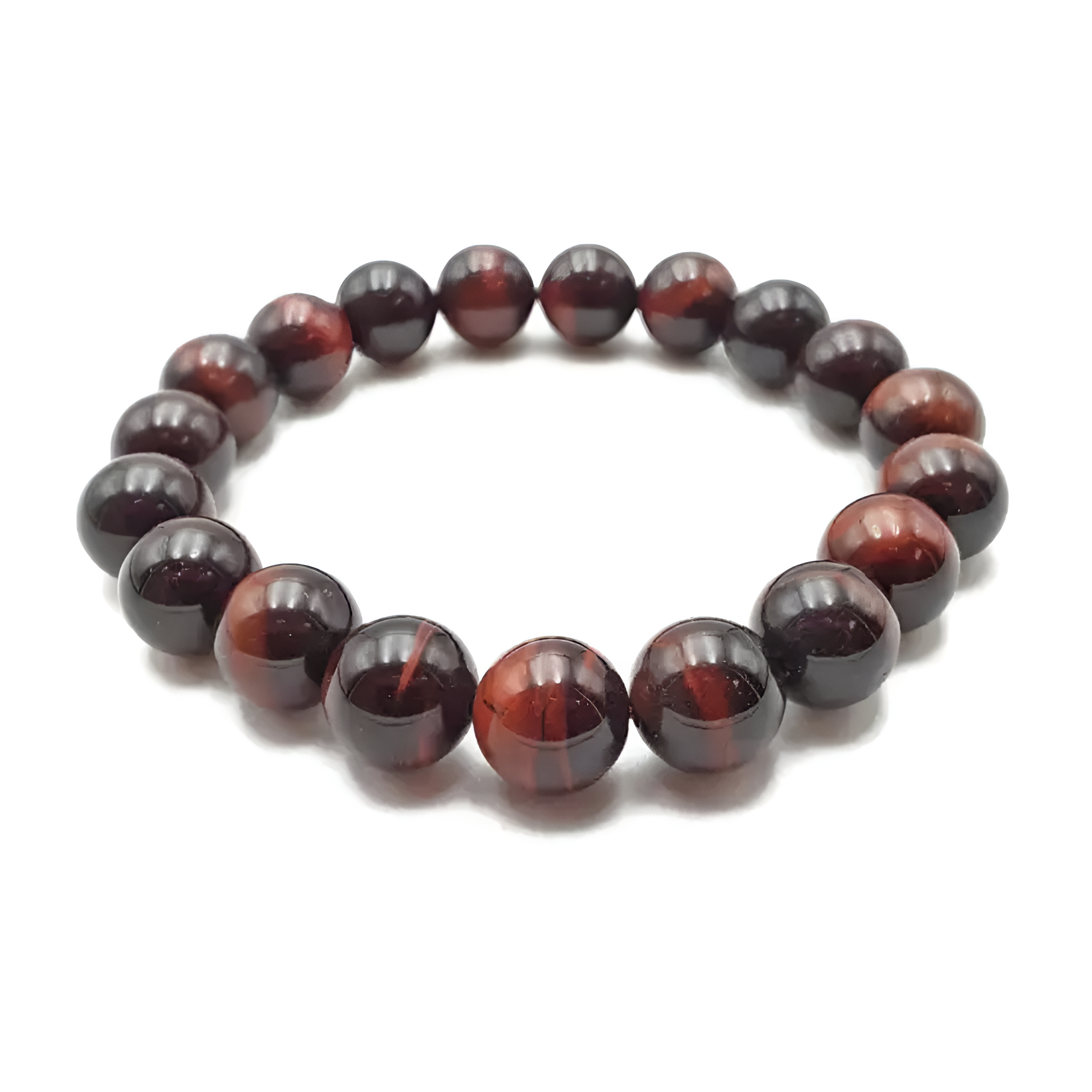 OLIVIE Náramek 12mm ČERVENÉ TYGŘÍ OKO 9152 ≤39 g.