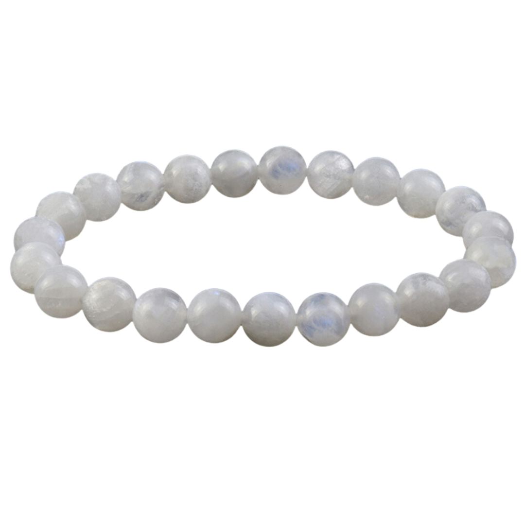 OLIVIE Náramek XL 8mm/20cm MĚSÍČNÍ KÁMEN 9177 ≤22 g.