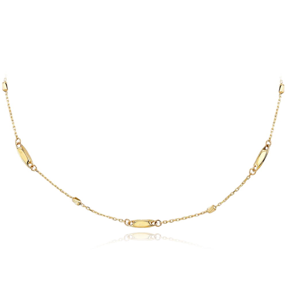 MINET Elegantní zlatý náhrdelník Au 585/1000