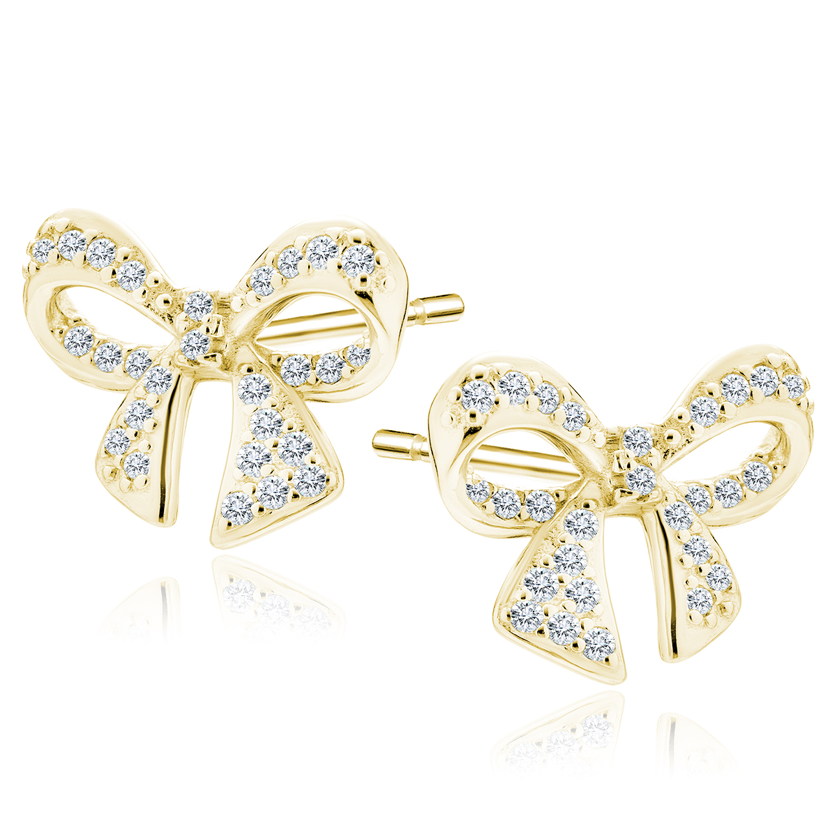 OLIVIE Stříbrné náušnice MAŠLE GOLD 9192 Ag 925; ≤1,6 g.