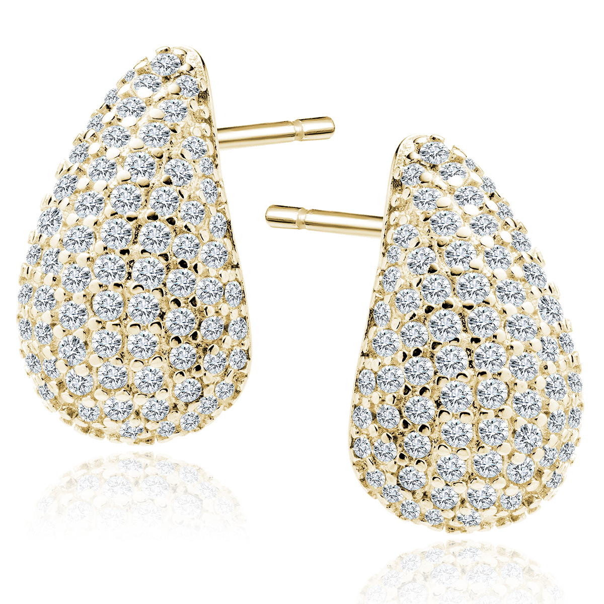 Olivie Stříbrné náušnice KAPKY GOLD 9199