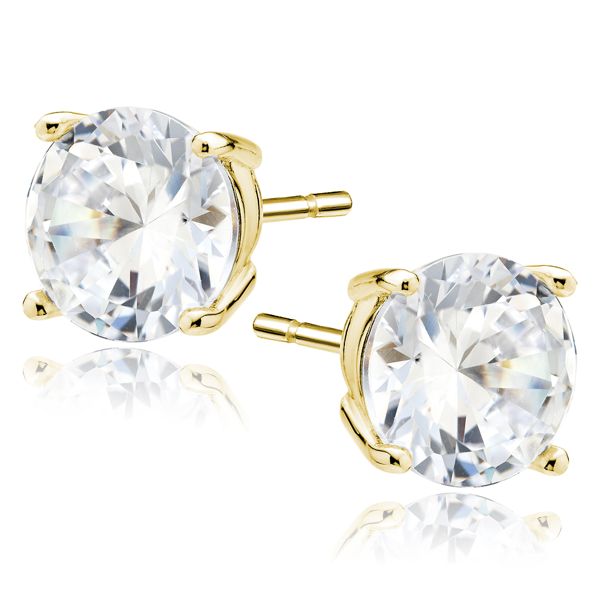 OLIVIE Stříbrné náušnice 8mm GOLD 9201 Ag 925; ≤2,1 g.