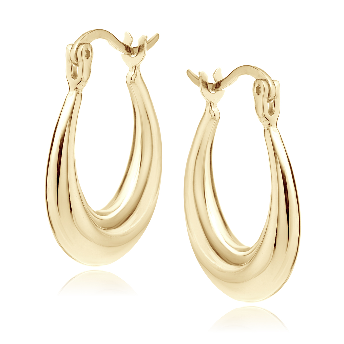 Olivie Stříbrné oválné náušnice GOLD 9237 Ag 925; ≤3,8 g.