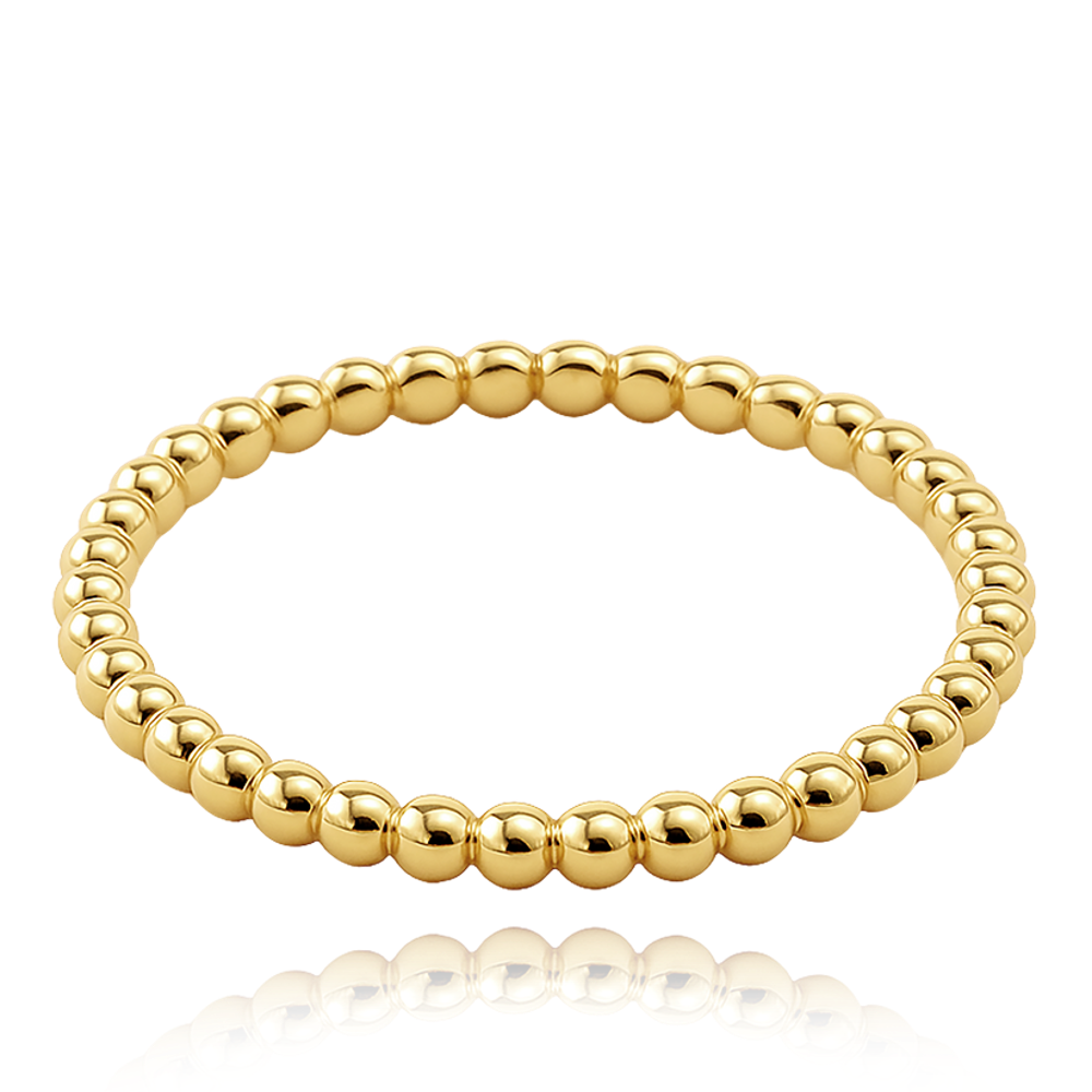 MINET Zlatý prsten s kuličkami Au 585/1000 Velikost prstenu:: 58, Hmotnost (g): 0,9