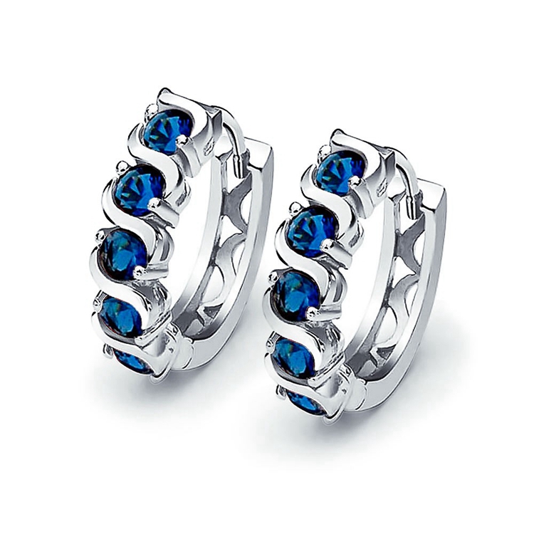 Olivie Stříbrné náušnice BLUE 1,3 cm; 0957