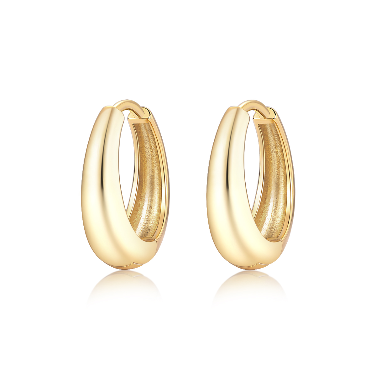 Olivie Stříbrné náušnice 16mm KRUHY GOLD 9286 Ag 925; ≤3,1 g.