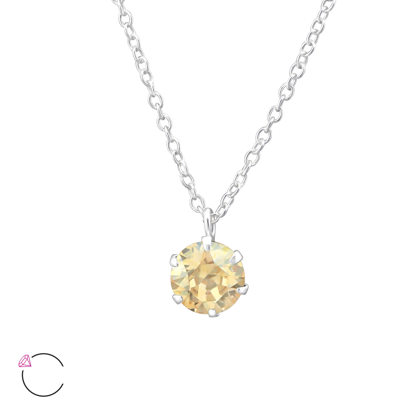 OLIVIE Stříbrný náhrdelník s krystaly Swarovski 0975