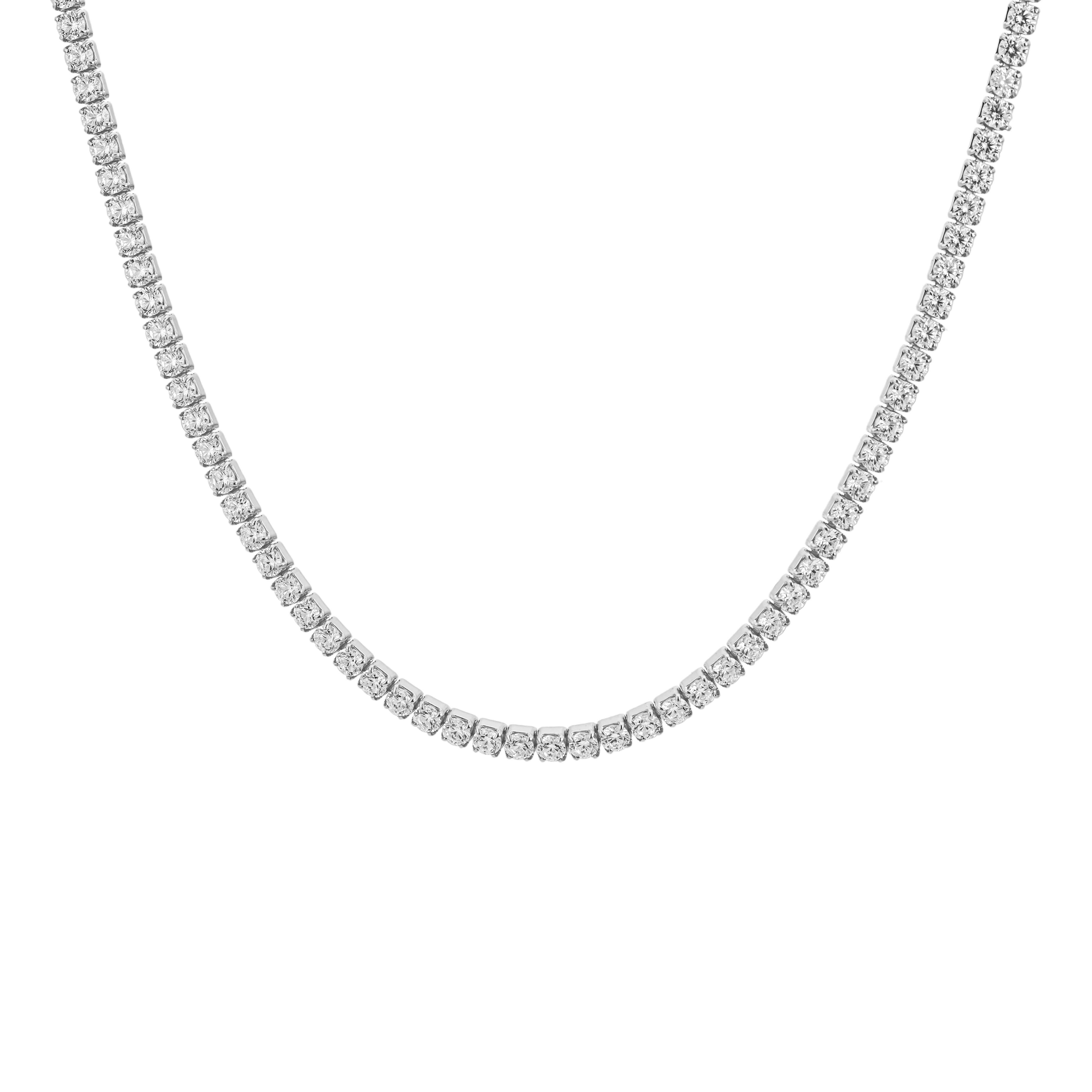 Olivie Stříbrný tenisový choker 35+5cm 9360 Ag 925; ≤7 g.