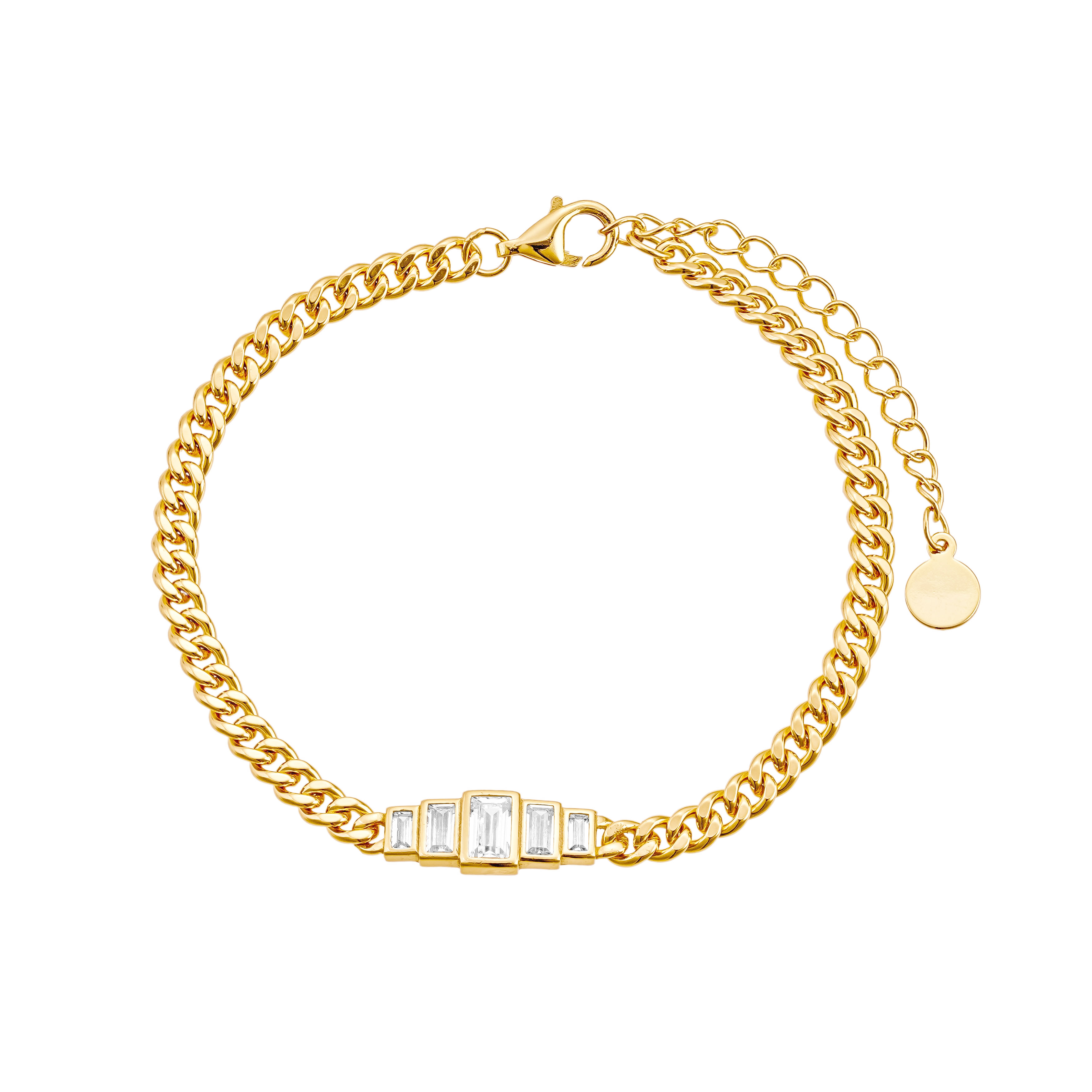 Olivie Stříbrný náramek 16+4cm GOLD 9367 Ag 925; ≤5,5 g.