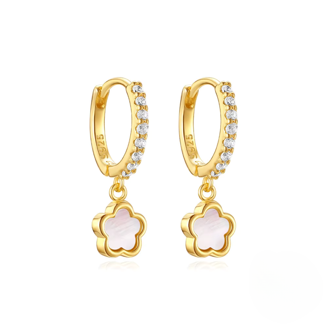 Olivie Stříbrné náušnice KVÍTEK GOLD 9482 Ag 925; ≤1,4 g.