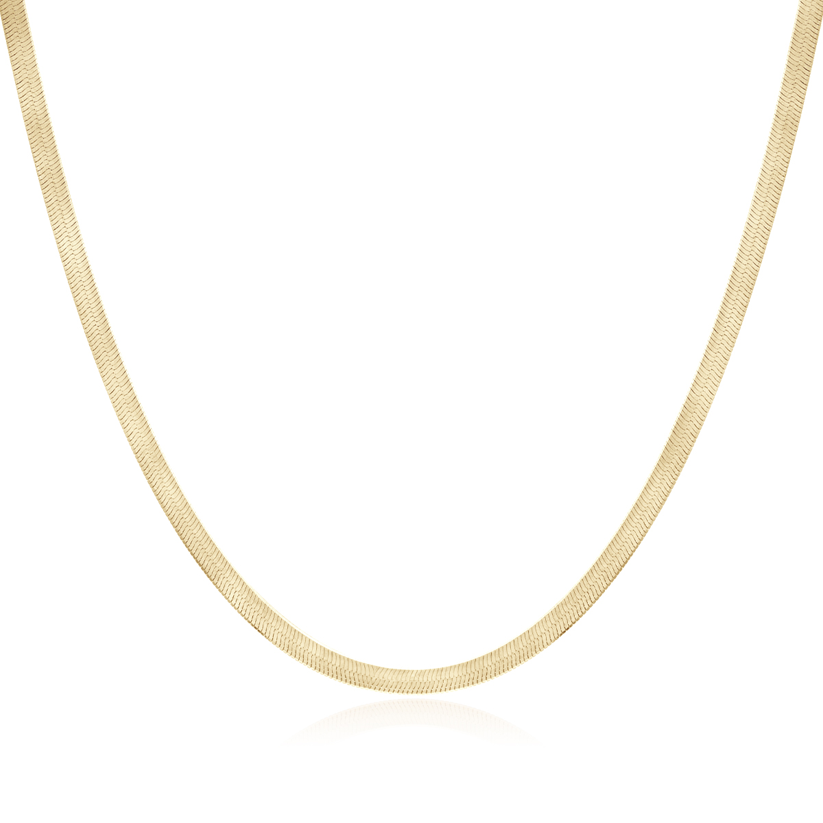 Olivie Stříbrný plochý 45cm náhrdelník GOLD 9510 Ag 925; ≤5,7 g.