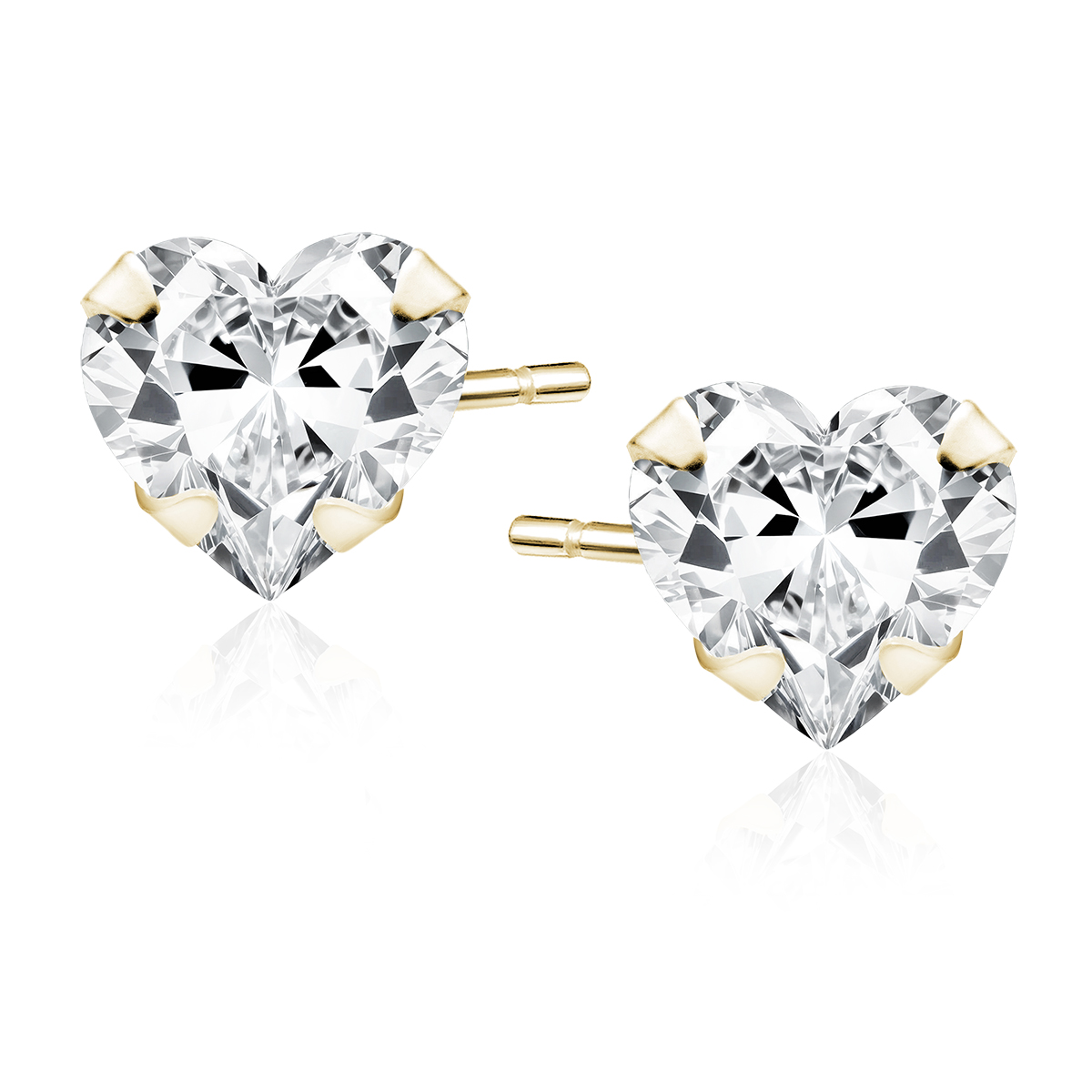Olivie Stříbrné náušnice 5 mm SRDCE GOLD 9517 Ag 925; ≤0,6 g.