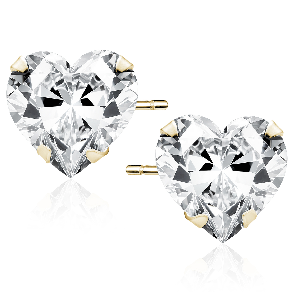 Olivie Stříbrné náušnice 7 mm SRDCE GOLD 9519 Ag 925; ≤0,9 g.