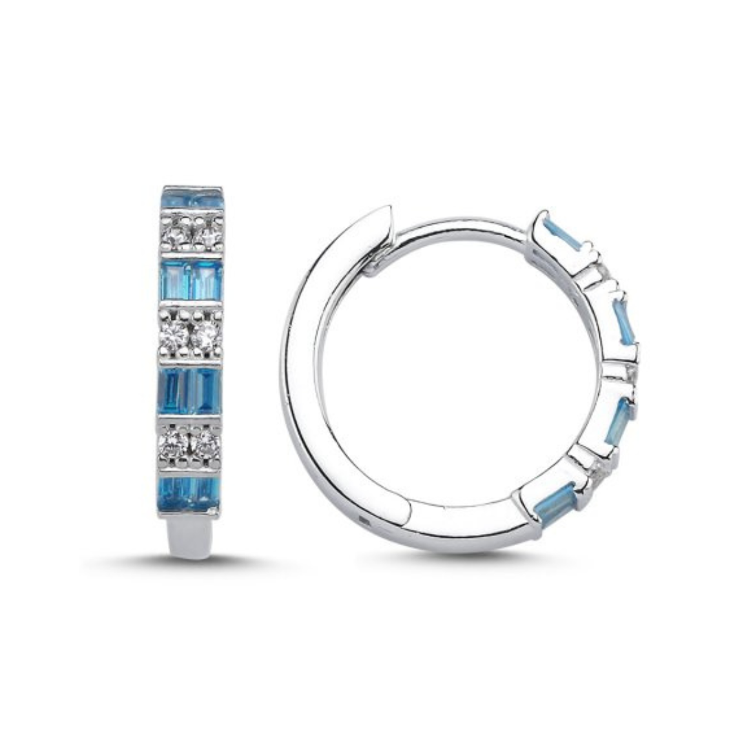 Olivie Stříbrné náušnice AQUAMARINE 9536 Ag 925; ≤3,2 g.