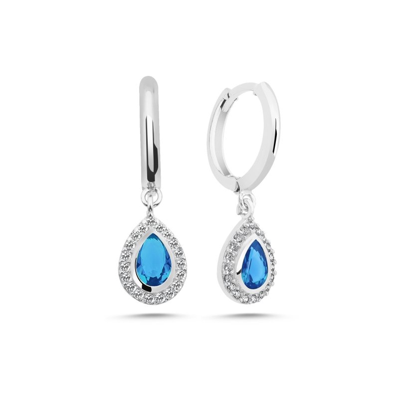 Olivie Stříbrné náušnice KAPKA AQUAMARINE 9542 Ag 925; ≤2,5 g.