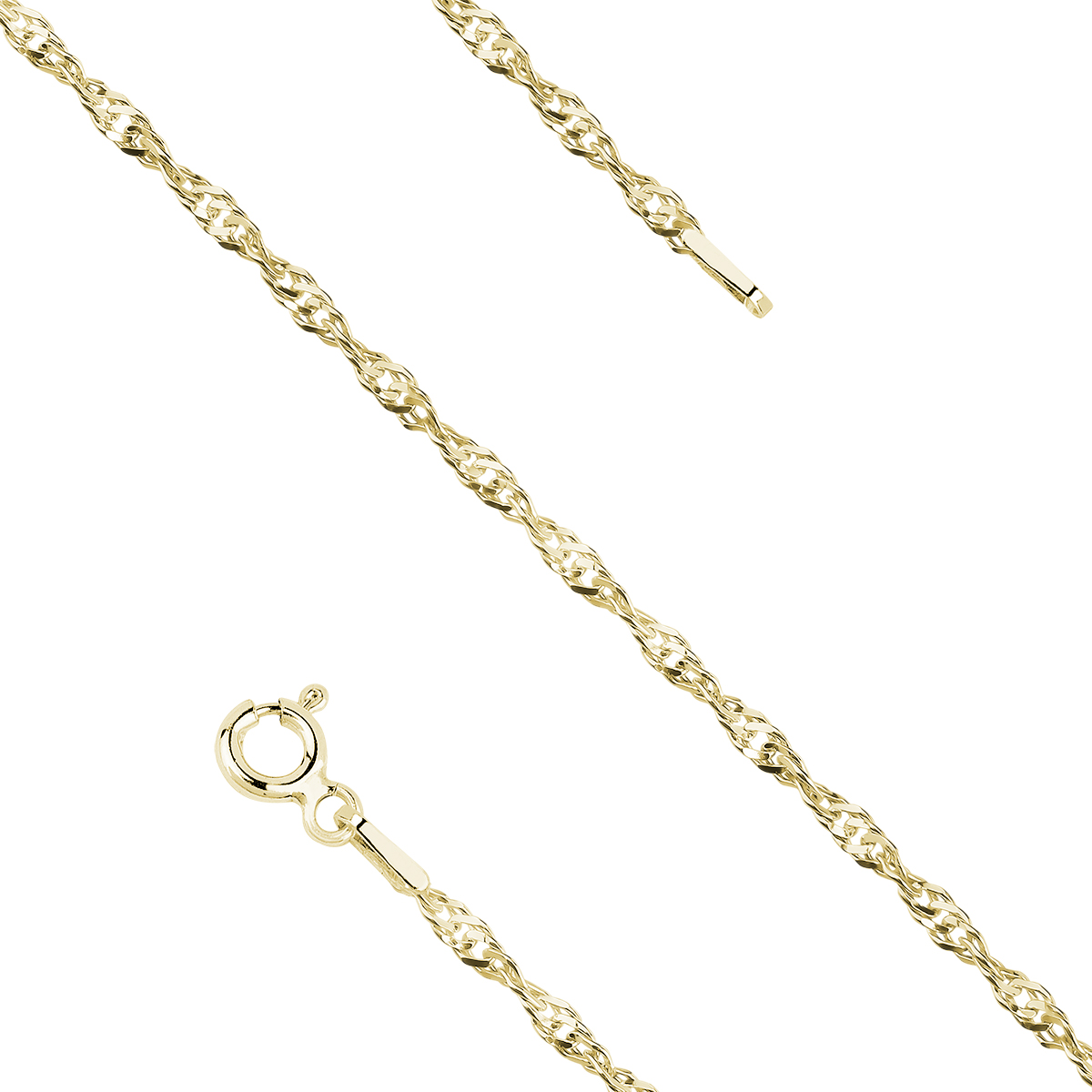 Olivie Stříbrný 18cm náramek SINGAPUR GOLD 9577 Ag 925; ≤0,8 g.