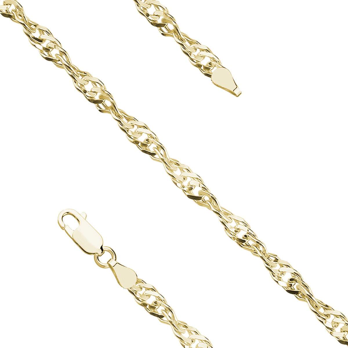 Olivie Stříbrný 18cm náramek SINGAPUR GOLD 9579 Ag 925; ≤1,8 g.
