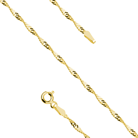 Olivie Stříbrný 55cm řetízek SINGAPUR GOLD 9583 Ag 925; ≤1,8 g.
