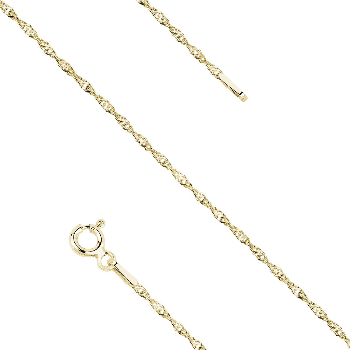 Olivie Stříbrný 19cm náramek SINGAPUR GOLD 9586 Ag 925; ≤0,7 g.