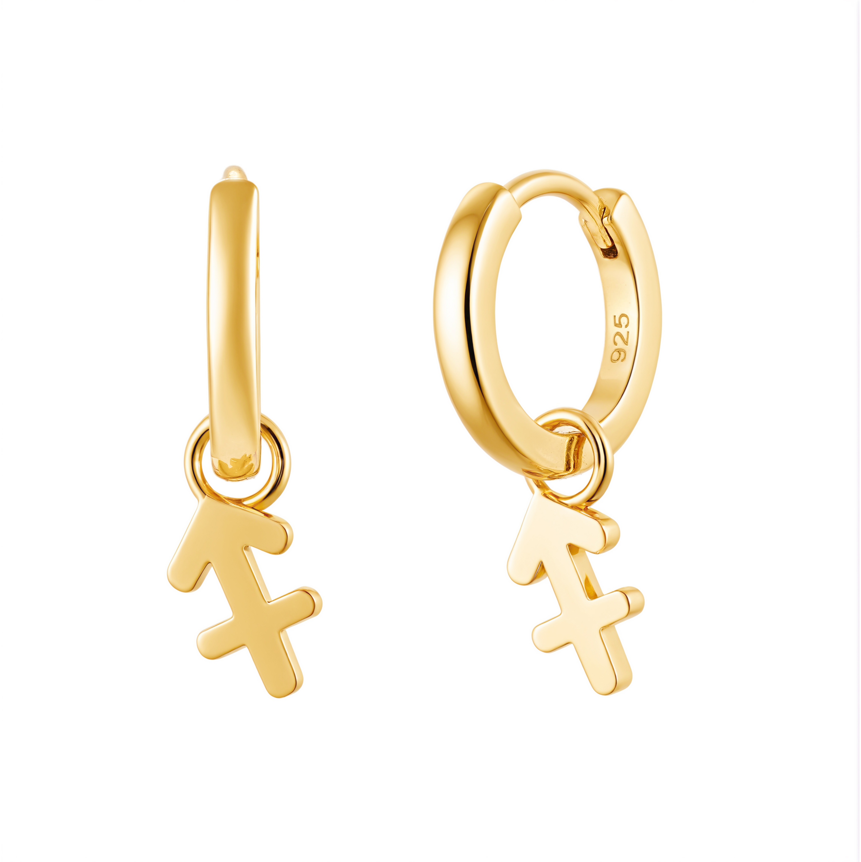 Olivie Stříbrné náušnice STŘELEC GOLD 9595 Ag 925; ≤2,0 g.