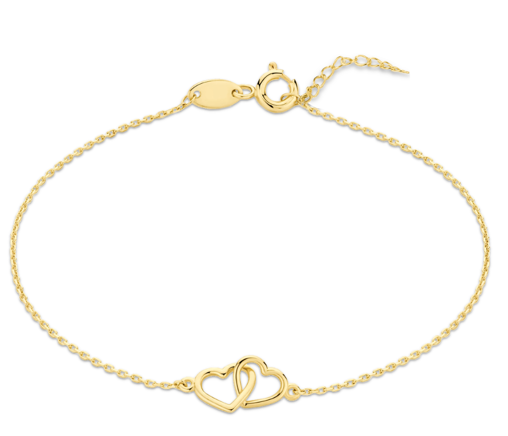 MINET Zlatý náramek se srdíčky Au 585/1000