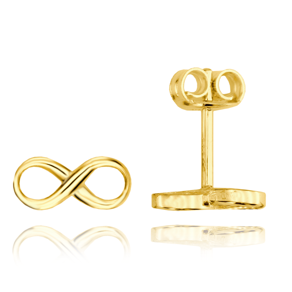 MINET Elegantní zlaté náušnice nekonečno Au 585/1000